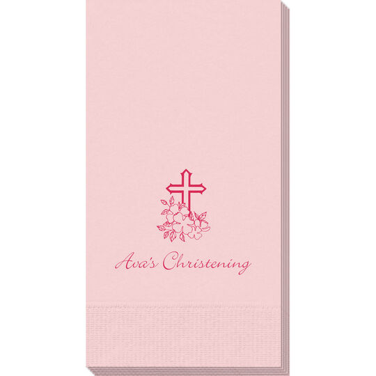 Floral Cross Guest Towels